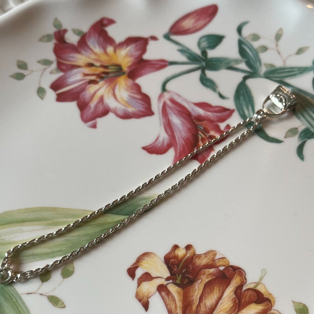 Silver Bracelet With Purse Charm